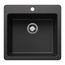 Liven SILGRANIT 21" Single Bowl Dual Mount Kitchen Sink, 443227 (Anthracite)