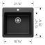 Liven SILGRANIT 21" Single Bowl Dual Mount Kitchen Sink, 443227 (Anthracite)