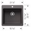 Liven SILGRANIT 21" Single Bowl Dual Mount Kitchen Sink, 443228 (Cinder)