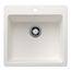 Liven SILGRANIT 21" Single Bowl Dual Mount Kitchen Sink, 443229 (White)