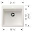 Liven SILGRANIT 21" Single Bowl Dual Mount Kitchen Sink, 443229 (White)