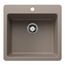 Liven SILGRANIT 21" Single Bowl Dual Mount Kitchen Sink, 443230 (Truffle)