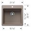 Liven SILGRANIT 21" Single Bowl Dual Mount Kitchen Sink, 443230 (Truffle)