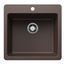 Liven SILGRANIT 21" Single Bowl Dual Mount Kitchen Sink, 443231 (Cafe)