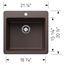 Liven SILGRANIT 21" Single Bowl Dual Mount Kitchen Sink, 443231 (Cafe)