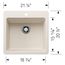 Liven SILGRANIT 21" Single Bowl Dual Mount Kitchen Sink, 443233 (Soft White)