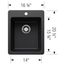Liven SILGRANIT 17" Dual Mount Bar Sink, 443234 (Coal Black)