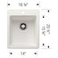 Liven SILGRANIT 17" Dual Mount Bar Sink, 443237 (White)