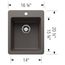 Liven SILGRANIT 17" Dual Mount Bar Sink, 443240 (Volcano Gray)