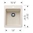 Liven SILGRANIT 17" Dual Mount Bar Sink, 443241 (Soft White)