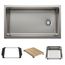 Inteos 33" Single Bowl Reversible Undermount Workstation Kitchen Sink - Stainless Steel, 443300