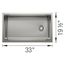 Inteos 33" Single Bowl Reversible Undermount Workstation Kitchen Sink - Stainless Steel, 443300
