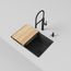 Inteos SILGRANIT 30"  Single Bowl Reversible Undermount Workstation Kitchen Sink - Coal Black, 443303