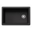 Inteos SILGRANIT 30"  Single Bowl Reversible Undermount Workstation Kitchen Sink - Anthracite, 443304