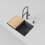 Inteos SILGRANIT 30"  Single Bowl Reversible Undermount Workstation Kitchen Sink - Anthracite, 443304