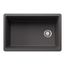 Inteos SILGRANIT 30"  Single Bowl Reversible Undermount Workstation Kitchen Sink - Cinder, 443305