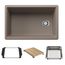 Inteos SILGRANIT 30"  Single Bowl Reversible Undermount Workstation Kitchen Sink - Truffle, 443307