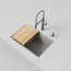 Inteos SILGRANIT 30"  Single Bowl Reversible Undermount Workstation Kitchen Sink - Truffle, 443307
