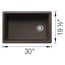 Inteos SILGRANIT 30"  Single Bowl Reversible Undermount Workstation Kitchen Sink - Café, 443308