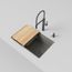 Inteos SILGRANIT 30"  Single Bowl Reversible Undermount Workstation Kitchen Sink - Volcano Gray, 443309