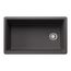 Inteos SILGRANIT 33"  Single Bowl Reversible Undermount Workstation Kitchen Sink - Cinder, 443313