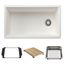 Inteos SILGRANIT 33"  Single Bowl Reversible Undermount Workstation Kitchen Sink - White, 443314