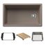 Inteos SILGRANIT 33"  Single Bowl Reversible Undermount Workstation Kitchen Sink - Truffle, 443315