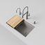 Inteos SILGRANIT 33"  Single Bowl Reversible Undermount Workstation Kitchen Sink - Truffle, 443315