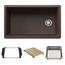 Inteos SILGRANIT 33"  Single Bowl Reversible Undermount Workstation Kitchen Sink - Café, 443316