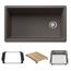 Inteos SILGRANIT 33"  Single Bowl Reversible Undermount Workstation Kitchen Sink - Volcano Gray, 443317