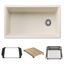 Inteos SILGRANIT 33"  Single Bowl Reversible Undermount Workstation Kitchen Sink - Soft White, 443318