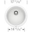 Rondo SILGRANIT 18" Dual Mount Bar Sink (White)