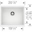 Precis SILGRANIT 21" Single Bowl Undermount Kitchen Sink - White, 513426