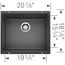 Precis SILGRANIT 21" Single Bowl Undermount Kitchen Sink - Anthracite, 513428
