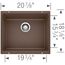 Precis SILGRANIT 21" Single Bowl Undermount Kitchen Sink - Café, 515652