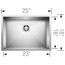 Precision R0 25" Single Bowl Undermount Stainless Steel Kitchen Sink
