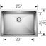 Precision R10 25" Single Bowl Undermount Stainless Steel Kitchen Sink, 515822