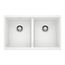 Precis SILGRANIT 29" 50/50 Double Bowl Undermount Kitchen Sink (White)