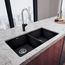Precis SILGRANIT 29" 50/50 Double Bowl Undermount Kitchen Sink - Anthracite, 516322