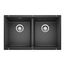 Precis SILGRANIT 29" 50/50 Double Bowl Undermount Kitchen Sink - Anthracite, 516322