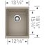 Precis SILGRANIT 13" Undermount Bar Sink - Truffle, 517676