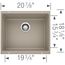 Precis SILGRANIT 21" Single Bowl Undermount Kitchen Sink - Truffle, 517677