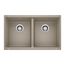 Precis SILGRANIT 29" 50/50 Double Bowl Undermount Kitchen Sink (Truflle)