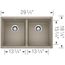Precis SILGRANIT 29" 50/50 Double Bowl Undermount Kitchen Sink (Truflle)