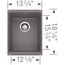 Precis SILGRANIT 13" Undermount Bar Sink - Cinder, 519048