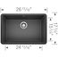 Precis SILGRANIT 27" Single Bowl Undermount Kitchen Sink - Anthracite, 522259