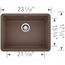 Precis SILGRANIT 24" Single Bowl Undermount Kitchen Sink - Café, 522418
