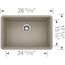 Precis SILGRANIT 27" Single Bowl Undermount Kitchen Sink - Truffle, 522432