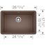 Precis SILGRANIT 27" Single Bowl Undermount Kitchen Sink - Café, 522433
