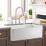 Cerana 33" Fireclay Single Bowl Apron-Front Farmhouse Sink - White, 525012